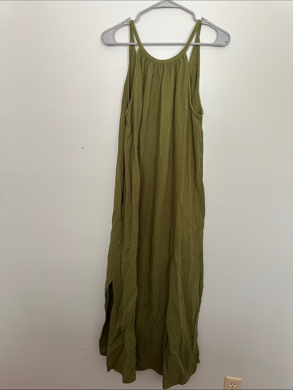 Universal Thread Olive Maxi Sundress with Thin Straps - Picture 2 of 3